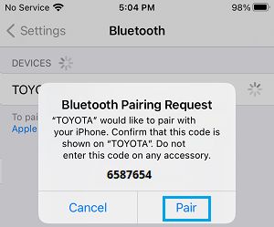 Pair iPhone with Car Bluetooth 
