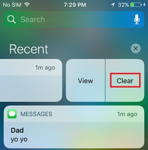 Clear Notification on iPhone