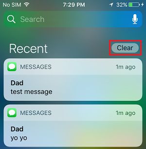 Clear Notification Non 3D Touch on iPhone