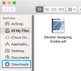 Downloads Folder in Mac Sidebar Menu