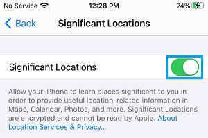 Enable Significant Locations Feature on iPhone
