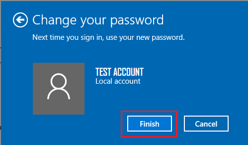 Beenden Sie Den Kennwortänderungsprozess In Windows 10