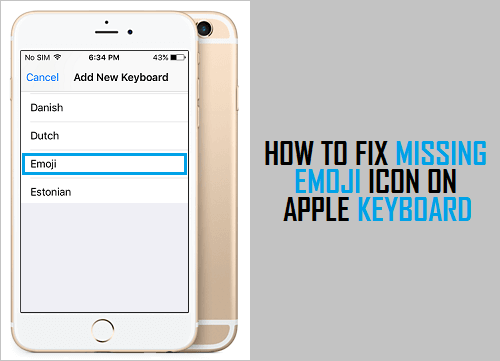 Fix Missing Emoji Icon on Apple Keyboard