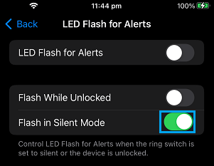 Make iPhone Flash Only in Silent Mode
