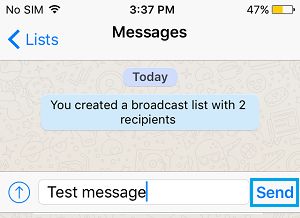 Send Message to Multiple WhatsApp Contacts On iPhone
