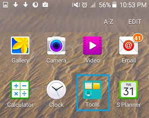 Tools Folder on Android Phone