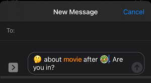 Words In Message Replaced With Emojis On iPhone