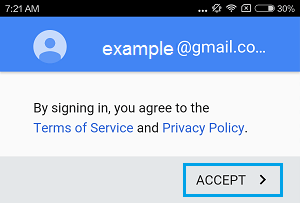 Accept Google Play Terms and Conditions on Xiaomi Phone