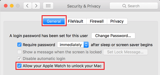 Allow Apple Watch to Unlock Mac