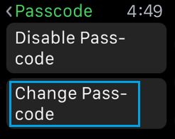 Change Passcode on Apple Watch