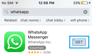 Download WhatsApp from App Store