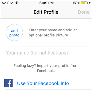 Enter Name and Upload WhatsApp Profile Picture