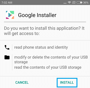 Google Installer Permissions on Xiaomi Phone