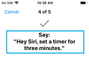 Say Hey Siri, set a timer for three minutes