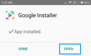 Open Google Installer on Xiaomi Phone