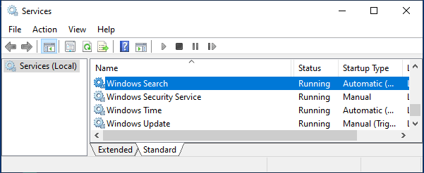 Open Windows Service