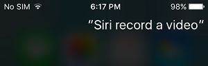 Record Video With Siri