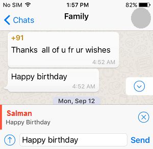Reply To WhatsApp Message On iPhone