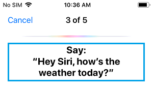 Say Hey Siri, how's the weather today