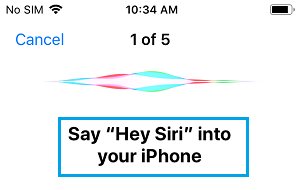Say Hey Siri into your iPhone