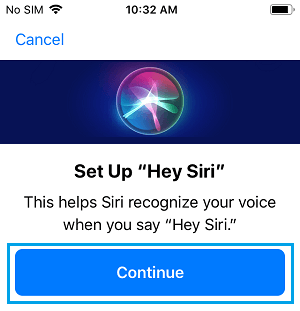 Set Up Hey Siri Pop-up on iPhone