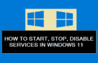 Start, Stop, Disable Services in Windows