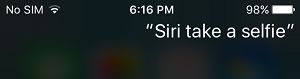 Take Selfie With Siri