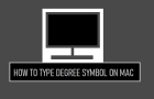 Type Degree Symbol on Mac