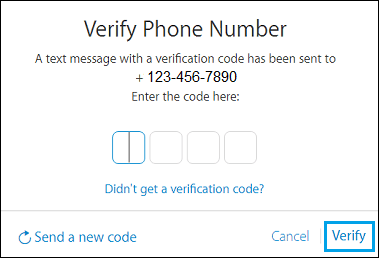 Verify Phone Number for Two Step Verification for Apple ID