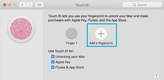 Add Fingerprint on MacBook Pro