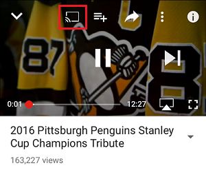 Cast Icon in YouTube App