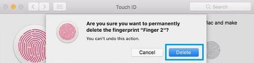 Delete Fingerprint on MacBook Pro