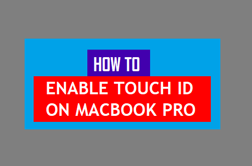 Enable Touch ID on MacBook Pro