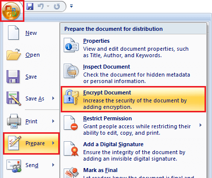 Password Protect Word 2007 and 2010