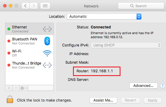 how to find router ip mac