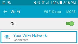 WiFi Network Name on Android Phone