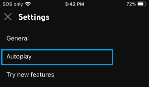 Autoplay Settings Option in YouTube