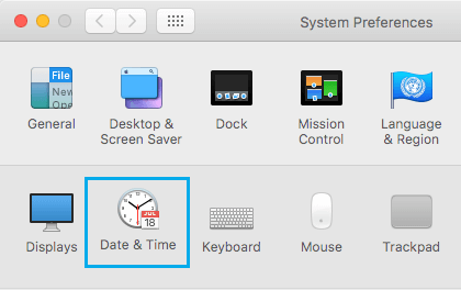 Date & Time Option on Mac