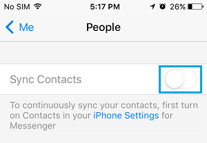 Disable Facebook Messenger App from Syncing Contacts on iPhone