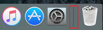 Dock Line between Apps and Trash Can on Mac 
