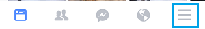 Facebook 3 line Menu Icon