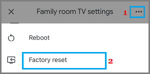 Factory Reset Chromecast Using Google Home App