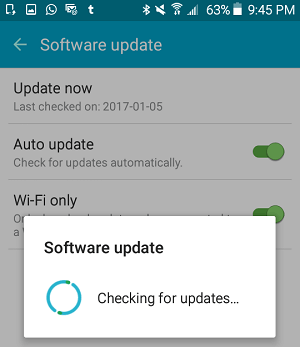 Android Phone Checking For Software Update