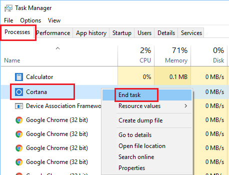 End Task in Task Manager