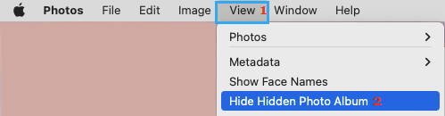 Hide Hidden Photo Album on Mac