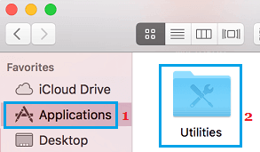 Open Utilities Folder on Mac