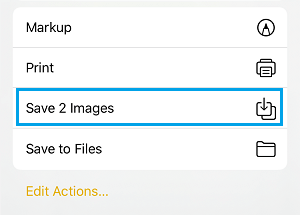 Save Images Option iPhone Notes App