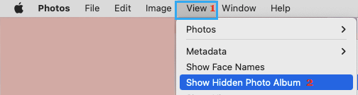 Show Hidden Photo Album on Mac