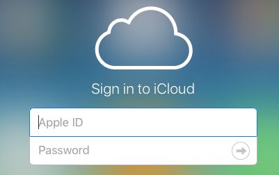 Melden Sie Sich Mit Der Apple-Id Und Dem Passwort Beim Icloud-Konto An