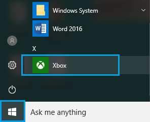 Xbox App in Windows 10